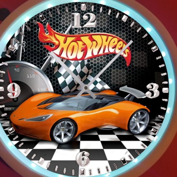 Racer hot wheels clock - Picture 1 of 3